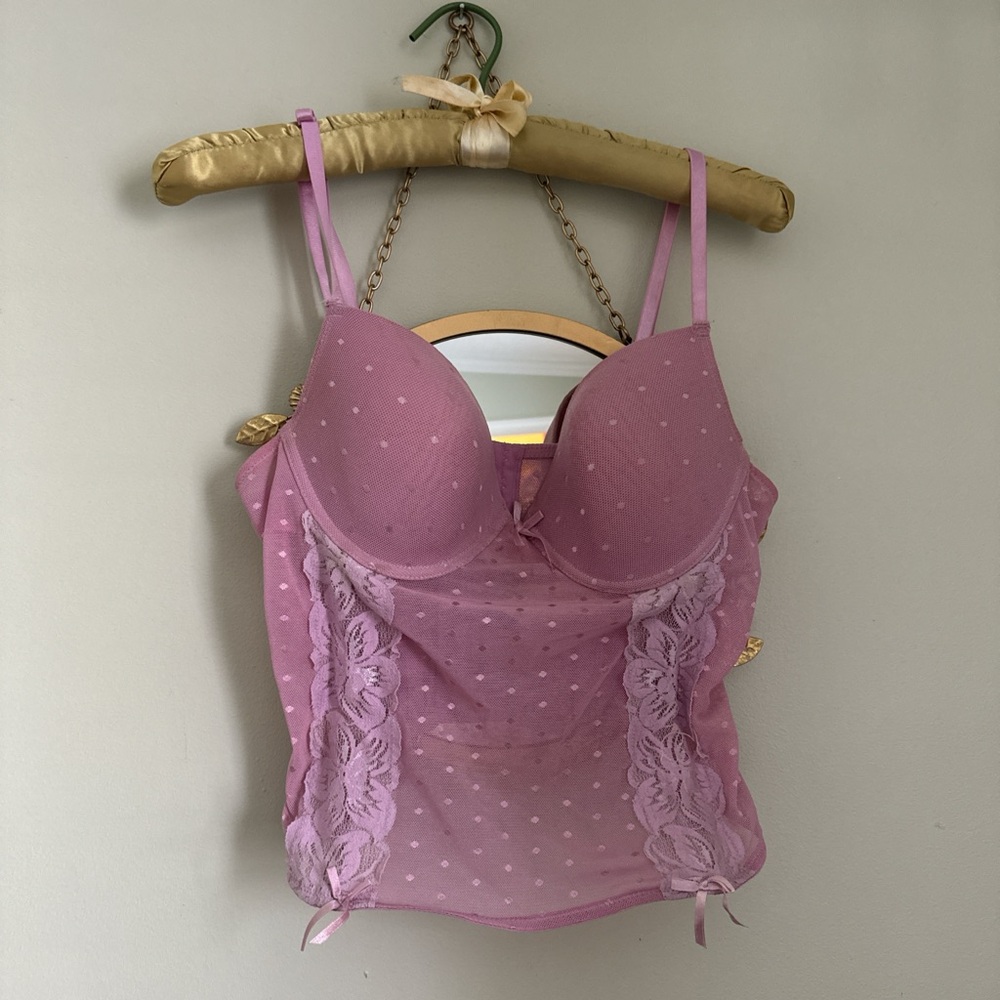 Pink polka dot corset